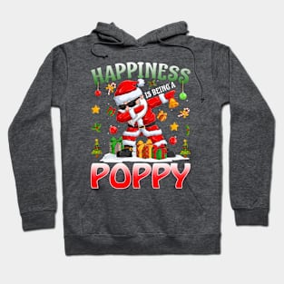 Happiness Is Being A Poppy Santa Christmas Hoodie